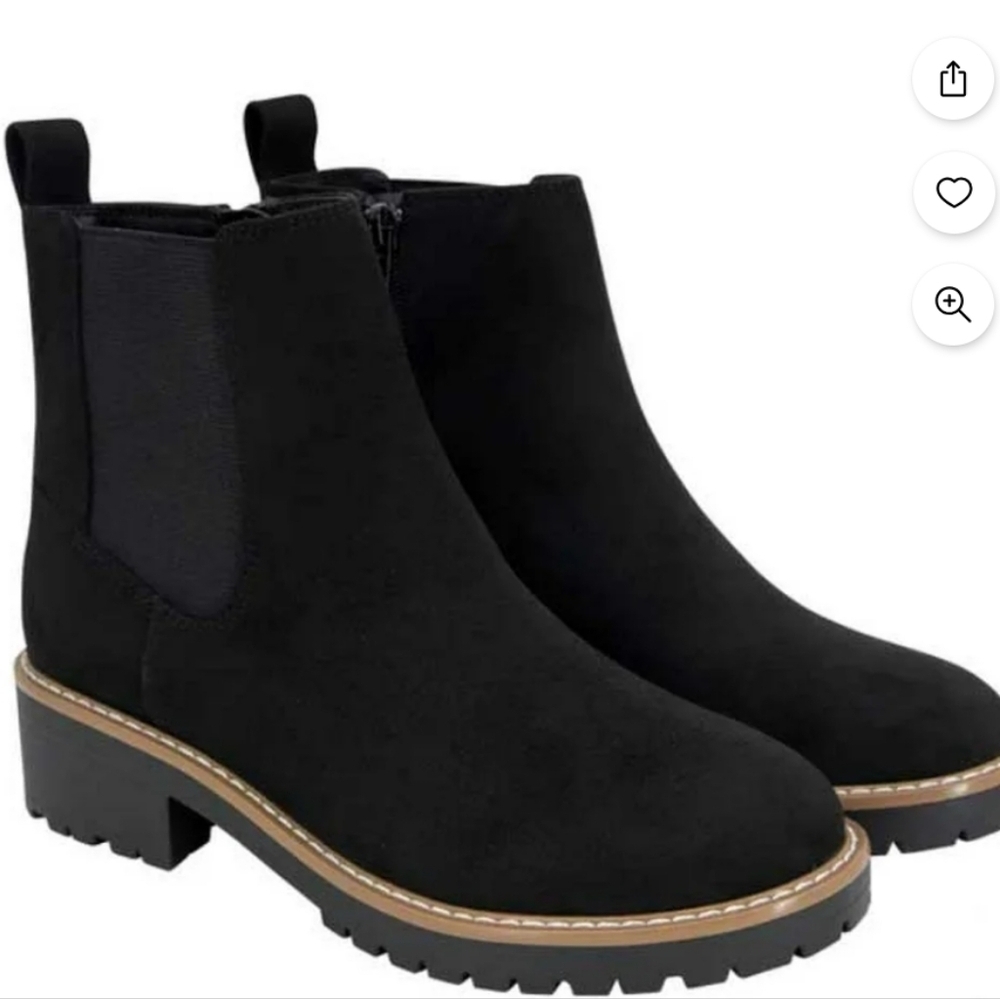 Kensie Kayla Chelsea Faux Suede Boot, Black